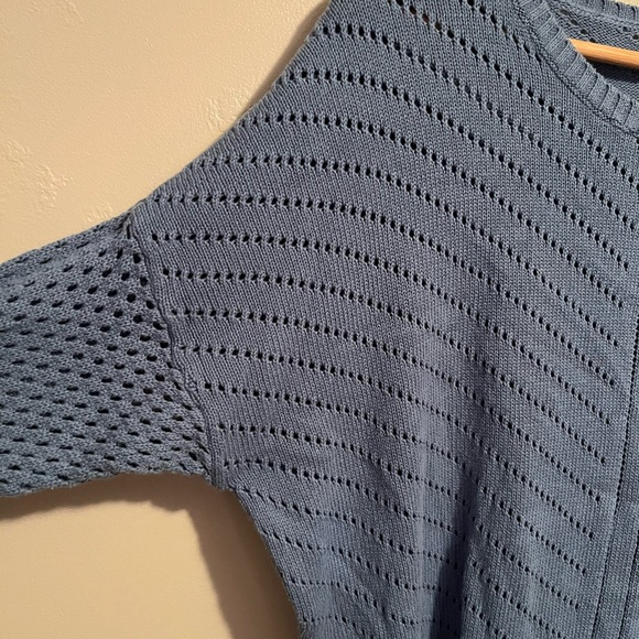 prAna Women's Parker Sweater Soft Open Knit in Dusty Skies Size Large Dolman Slv - Picture 4 of 10